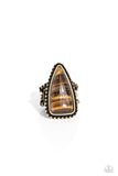 Paparazzi "Earthy Engagement" Brass Ring Paparazzi Jewelry