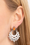 Paparazzi "Earthy Zeal" Orange Post Earrings Paparazzi Jewelry
