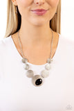 Paparazzi "EDGY Or Not" Black Necklace & Earring Set Paparazzi Jewelry