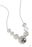 Paparazzi "EDGY Or Not" Silver Necklace & Earring Set Paparazzi Jewelry