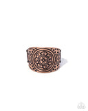 Paparazzi "Elegant Engravement" Copper Ring Paparazzi Jewelry