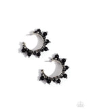 Paparazzi "Elite Expense" Black Post Earrings Paparazzi Jewelry