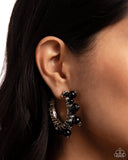 Paparazzi "Elite Expense" Black Post Earrings Paparazzi Jewelry