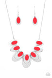 Paparazzi "Endless Eclipse" Red Necklace & Earring Set Paparazzi Jewelry