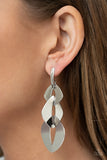 Paparazzi "Enveloped In Edge" Silver Post Earrings Paparazzi Jewelry