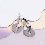 Paparazzi "Enveloped In Edge" Silver Post Earrings Paparazzi Jewelry
