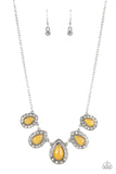 Paparazzi "Everlasting Enchantment" Yellow Necklace & Earring Set Paparazzi Jewelry