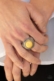 Paparazzi "Evolutionary Essence" Yellow Ring Paparazzi Jewelry