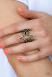 Paparazzi "Extra Electrifying" Brass Ring Paparazzi Jewelry