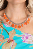 Paparazzi "Fairytale Fortuity" Orange Necklace & Earring Set Paparazzi Jewelry