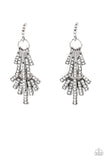 Paparazzi "Fan Of Glam" White Post Earrings Paparazzi Jewelry
