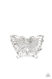 Paparazzi "Fearless Flutter" White Ring Paparazzi Jewelry