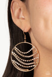 Paparazzi "Fighting Fortune" Gold Earrings Paparazzi Jewelry