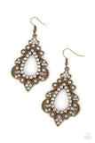 Paparazzi "Fit For A Diva" Brass Earrings Paparazzi Jewelry