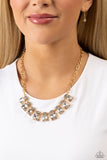 Paparazzi "Fitted Fantasy" Gold Necklace & Earring Set Paparazzi Jewelry