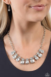 Paparazzi "Fitted Fantasy" White Necklace & Earring Set Paparazzi Jewelry