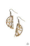 Paparazzi "Flashdance Fashionista" Brass Earrings Paparazzi Jewelry