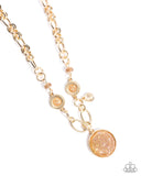 Paparazzi "Flecks Big Thing" Brown Necklace & Earring Set Paparazzi Jewelry