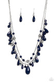 Paparazzi "Flirty Flood" Blue Necklace & Earring Set Paparazzi Jewelry