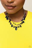 Paparazzi "Flirty Flood" Blue Necklace & Earring Set Paparazzi Jewelry