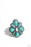 Paparazzi "Floral Folklore" Blue Ring Paparazzi Jewelry
