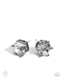 Paparazzi "Forceful Facets" Black Fashion Fix Post Earrings