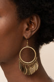 Paparazzi "Fowl Tempered" Brass Earrings Paparazzi Jewelry