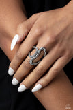 Paparazzi "Gap Year" Black Ring Paparazzi Jewelry