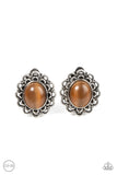 Paparazzi "Garden Gazebo" Brown Clip On Earrings Paparazzi Jewelry