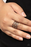 Paparazzi "Gardenia Gazebo" Copper Ring Paparazzi Jewelry