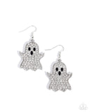 Paparazzi "Ghost Town" White Earrings Paparazzi Jewelry