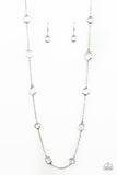 Paparazzi "Glassy Glamorous" White Necklace & Earring Set Paparazzi Jewelry