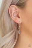 Paparazzi "Glassy Glamorous" White Necklace & Earring Set Paparazzi Jewelry