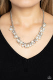Paparazzi "Glinting Goddess" Silver Necklace & Earring Set Paparazzi Jewelry