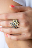 Paparazzi "Glowing Gardenista" Yellow Ring Paparazzi Jewelry