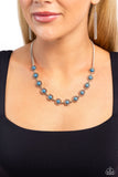 Paparazzi "Going Global" Blue Necklace & Earring Set Paparazzi Jewelry