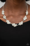 Paparazzi "Grace To The Top" White Necklace & Earring Set Paparazzi Jewelry