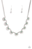 Paparazzi "Grandiose Grace" Green Necklace & Earring Set Paparazzi Jewelry