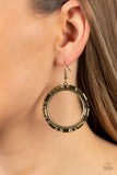Paparazzi "Gritty Glow" Brass Earrings Paparazzi Jewelry