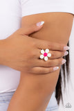 Paparazzi "Groovy Genre" White Ring Paparazzi Jewelry