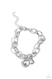 Paparazzi "Guess Now It's INITIAL J" White Bracelet Paparazzi Jewelry