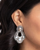 Paparazzi "Handcrafted Horseshoe" Blue Post Earrings Paparazzi Jewelry