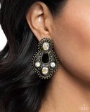 Paparazzi "Handcrafted Horseshoe" Brass Post Earrings Paparazzi Jewelry