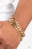 Paparazzi "Heavy Duty" Gold Mens Bracelet Unisex Paparazzi Jewelry