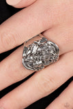 Paparazzi "Hibiscus Harbor" Silver Ring Paparazzi Jewelry