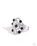 Paparazzi "High-Class Honor" Black Ring Paparazzi Jewelry