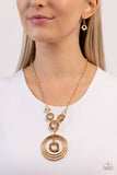 Paparazzi "High Hoops" Gold Necklace & Earring Set Paparazzi Jewelry