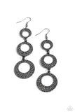 Paparazzi "High Society Stunner" Black Earrings Paparazzi Jewelry