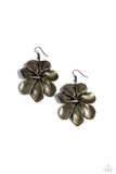 Paparazzi "Hinging Hallmark" Brass Earrings Paparazzi Jewelry