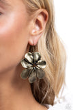 Paparazzi "Hinging Hallmark" Brass Earrings Paparazzi Jewelry